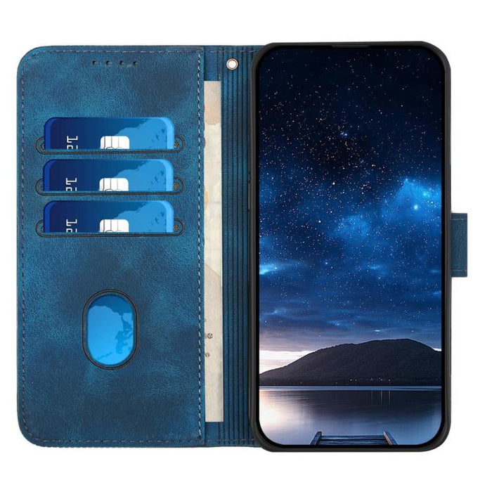 YX0080 Funda de cuero con tapa para teléfono con diseño de mariposa en relieve y cuadrícula y cordón, For Redmi A7 Pro 171mm / Poco C85x 5G, For Redmi Turbo 5 Max / Poco X8 Pro Max, For Redmi Turbo 5 5G / Poco X8 Pro 5G                                 ...