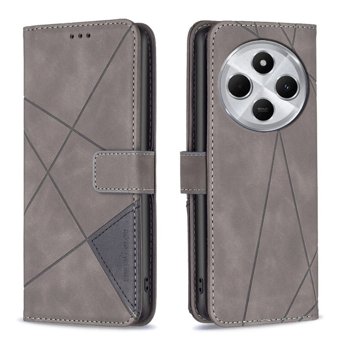 Funda de cuero para teléfono con textura de rombos y hebilla magnética, For Redmi Note 14 5G, For Redmi Note 14 Pro 5G / Note 14 Pro+ 5G, For Redmi 14C 4G, For Redmi K70 Ultra