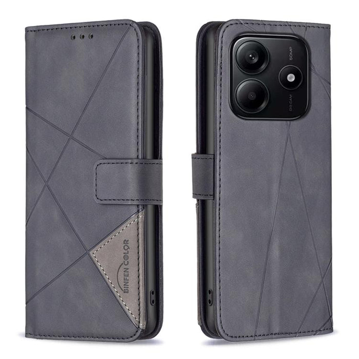 Funda de cuero para teléfono con textura de rombos y hebilla magnética, For Redmi K90 Max 5G, For Redmi A7 Pro 171mm / Poco C85x 5G, For Redmi 15a 5G, For Redmi Tubo 5 Max / Poco X8 Pro Max, For Redmi Tubo 5 / Poco X8 Pro 5G                            ...