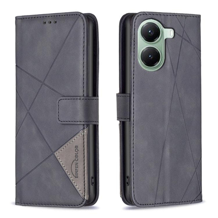 Funda de cuero para teléfono con textura de rombos y hebilla magnética, For Redmi K90 Max 5G, For Redmi A7 Pro 171mm / Poco C85x 5G, For Redmi 15a 5G, For Redmi Tubo 5 Max / Poco X8 Pro Max, For Redmi Tubo 5 / Poco X8 Pro 5G                            ...