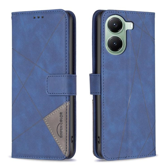 Funda de cuero para teléfono con textura de rombos y hebilla magnética, For Redmi K90 Max 5G, For Redmi A7 Pro 171mm / Poco C85x 5G, For Redmi 15a 5G, For Redmi Tubo 5 Max / Poco X8 Pro Max, For Redmi Tubo 5 / Poco X8 Pro 5G                            ...