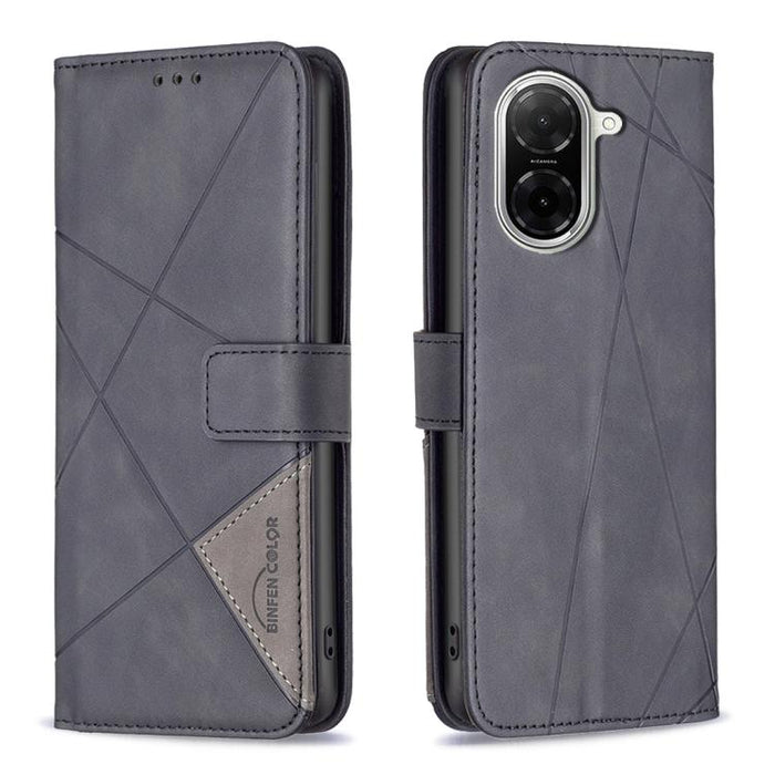 Funda de cuero para teléfono con textura de rombos y hebilla magnética, For Redmi Note 14 5G, For Redmi Note 14 Pro 5G / Note 14 Pro+ 5G, For Redmi 14C 4G, For Redmi K70 Ultra
