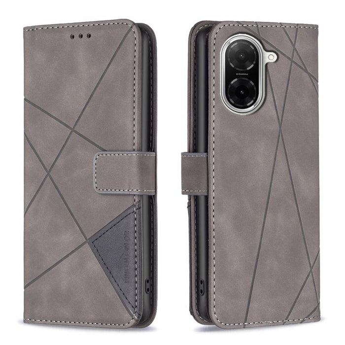 Funda de cuero para teléfono con textura de rombos y hebilla magnética, For Redmi Note 14 5G, For Redmi Note 14 Pro 5G / Note 14 Pro+ 5G, For Redmi 14C 4G, For Redmi K70 Ultra