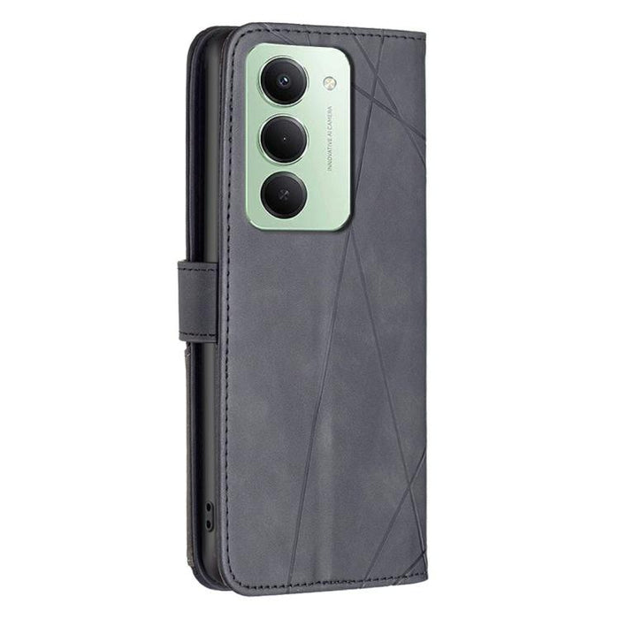 Funda de cuero para teléfono con textura de rombos y hebilla magnética, For Redmi Note 14 5G, For Redmi Note 14 Pro 5G / Note 14 Pro+ 5G, For Redmi 14C 4G, For Redmi K70 Ultra