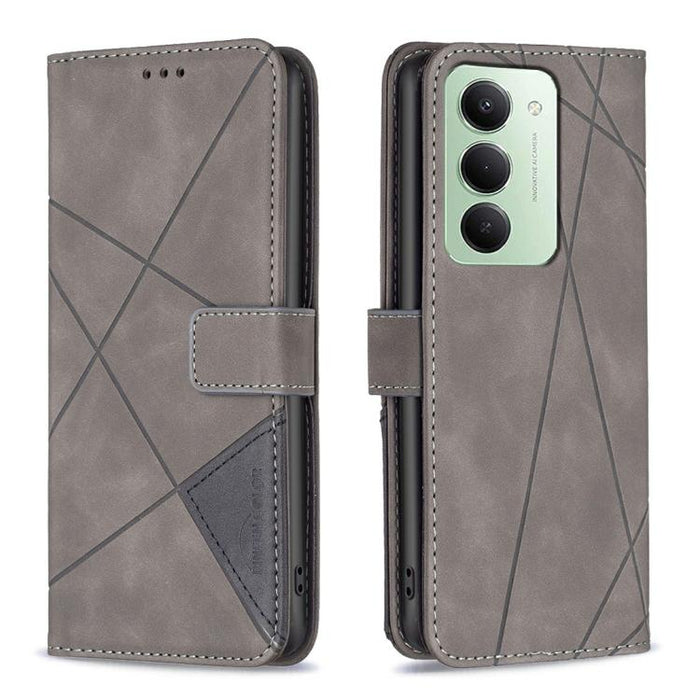 Funda de cuero para teléfono con textura de rombos y hebilla magnética, For Redmi Note 14 5G, For Redmi Note 14 Pro 5G / Note 14 Pro+ 5G, For Redmi 14C 4G, For Redmi K70 Ultra