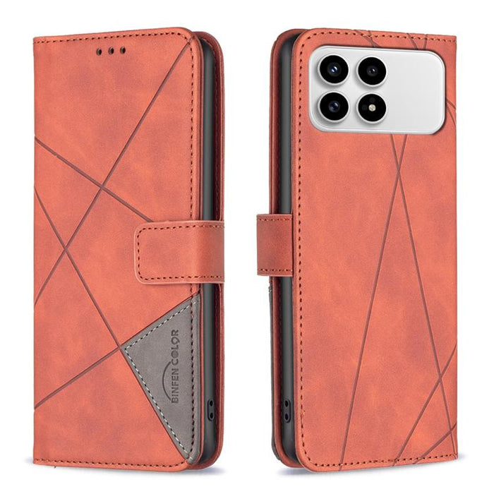 Funda de cuero para teléfono con textura de rombos y hebilla magnética, For Redmi K90 Max 5G, For Redmi A7 Pro 171mm / Poco C85x 5G, For Redmi 15a 5G, For Redmi Tubo 5 Max / Poco X8 Pro Max, For Redmi Tubo 5 / Poco X8 Pro 5G                            ...