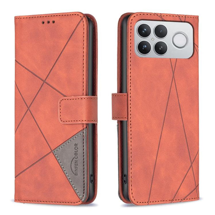 Funda de cuero para teléfono con textura de rombos y hebilla magnética, For Redmi K90 Max 5G, For Redmi A7 Pro 171mm / Poco C85x 5G, For Redmi 15a 5G, For Redmi Tubo 5 Max / Poco X8 Pro Max, For Redmi Tubo 5 / Poco X8 Pro 5G                            ...
