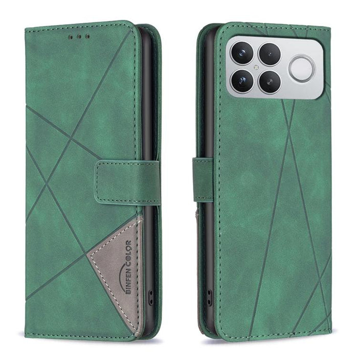Funda de cuero para teléfono con textura de rombos y hebilla magnética, For Redmi K90 Max 5G, For Redmi A7 Pro 171mm / Poco C85x 5G, For Redmi 15a 5G, For Redmi Tubo 5 Max / Poco X8 Pro Max, For Redmi Tubo 5 / Poco X8 Pro 5G                            ...
