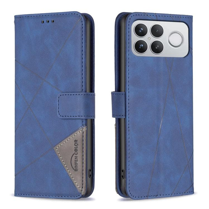 Funda de cuero para teléfono con textura de rombos y hebilla magnética, For Redmi K90 Max 5G, For Redmi A7 Pro 171mm / Poco C85x 5G, For Redmi 15a 5G, For Redmi Tubo 5 Max / Poco X8 Pro Max, For Redmi Tubo 5 / Poco X8 Pro 5G                            ...