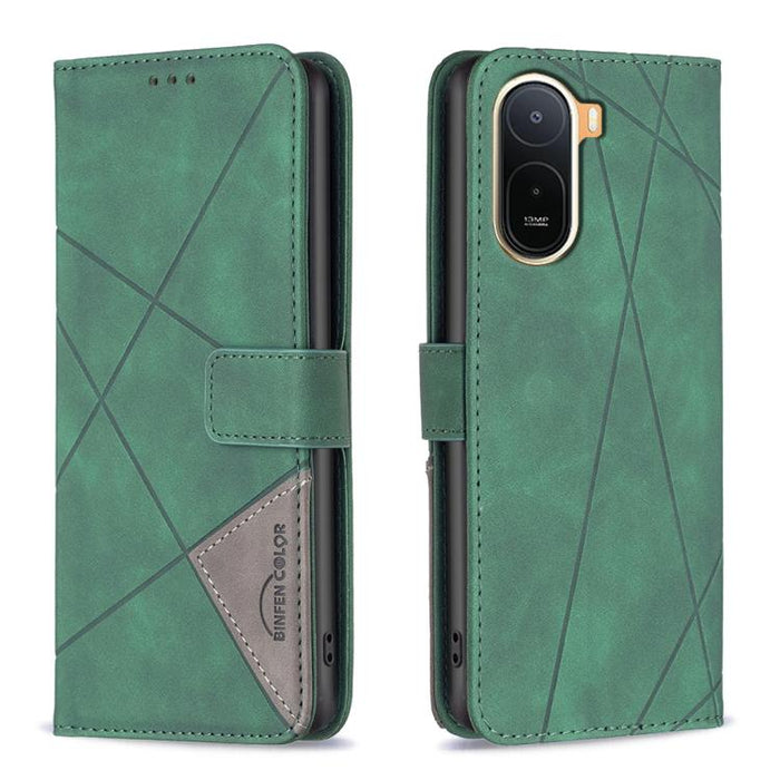Funda de cuero para teléfono con textura de rombos y hebilla magnética, For Redmi K90 Max 5G, For Redmi A7 Pro 171mm / Poco C85x 5G, For Redmi 15a 5G, For Redmi Tubo 5 Max / Poco X8 Pro Max, For Redmi Tubo 5 / Poco X8 Pro 5G                            ...