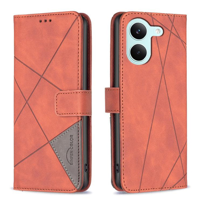 Funda de cuero para teléfono con textura de rombos y hebilla magnética, For Redmi K90 Max 5G, For Redmi A7 Pro 171mm / Poco C85x 5G, For Redmi 15a 5G, For Redmi Tubo 5 Max / Poco X8 Pro Max, For Redmi Tubo 5 / Poco X8 Pro 5G                            ...