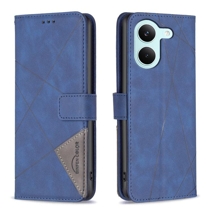Funda de cuero para teléfono con textura de rombos y hebilla magnética, For Redmi K90 Max 5G, For Redmi A7 Pro 171mm / Poco C85x 5G, For Redmi 15a 5G, For Redmi Tubo 5 Max / Poco X8 Pro Max, For Redmi Tubo 5 / Poco X8 Pro 5G                            ...