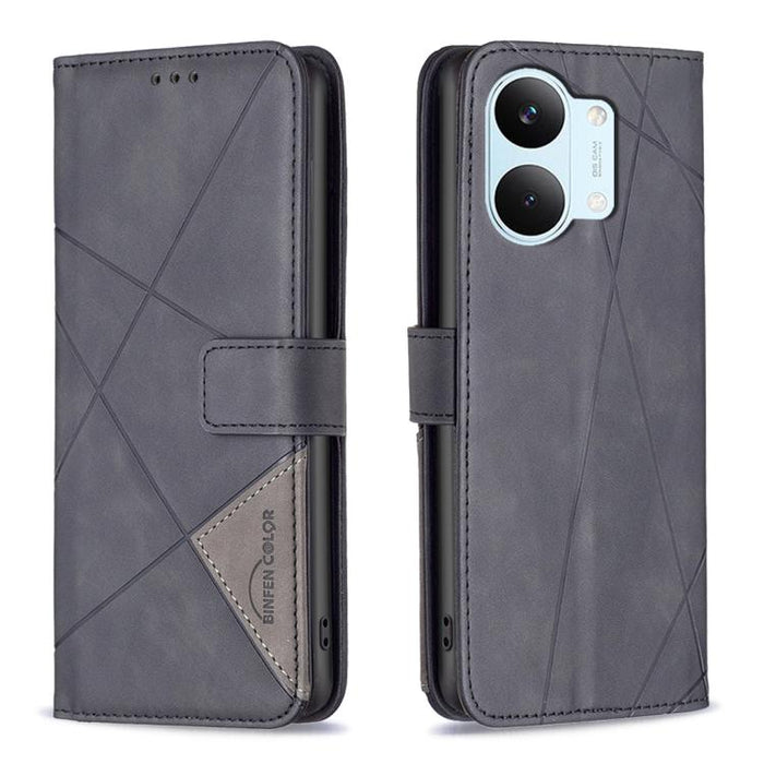 Funda de cuero para teléfono con textura de rombos y hebilla magnética, For Redmi K90 Max 5G, For Redmi A7 Pro 171mm / Poco C85x 5G, For Redmi 15a 5G, For Redmi Tubo 5 Max / Poco X8 Pro Max, For Redmi Tubo 5 / Poco X8 Pro 5G                            ...