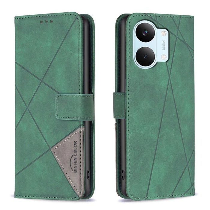 Funda de cuero para teléfono con textura de rombos y hebilla magnética, For Redmi K90 Max 5G, For Redmi A7 Pro 171mm / Poco C85x 5G, For Redmi 15a 5G, For Redmi Tubo 5 Max / Poco X8 Pro Max, For Redmi Tubo 5 / Poco X8 Pro 5G                            ...