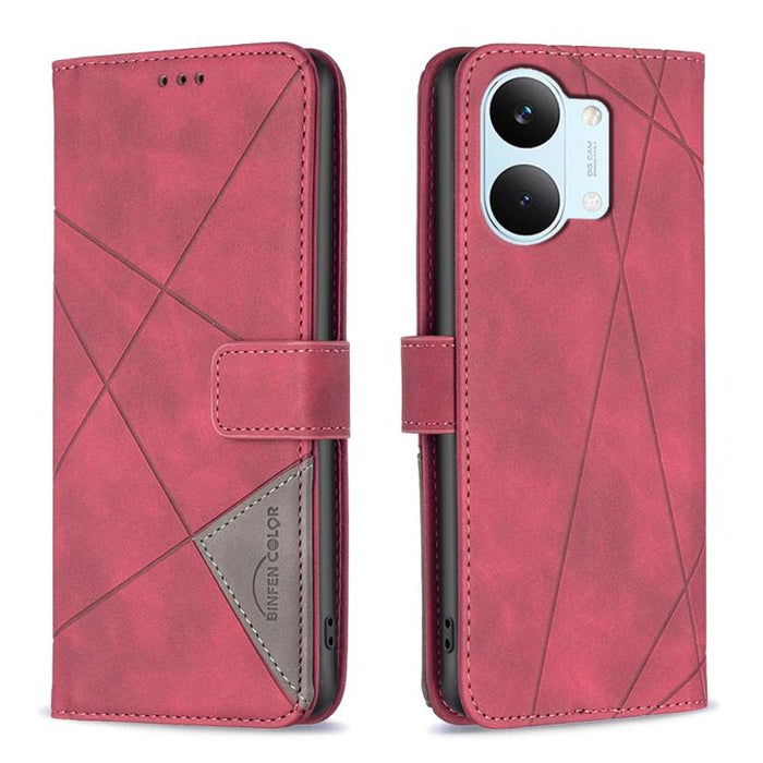 Funda de cuero para teléfono con textura de rombos y hebilla magnética, For Redmi K90 Max 5G, For Redmi A7 Pro 171mm / Poco C85x 5G, For Redmi 15a 5G, For Redmi Tubo 5 Max / Poco X8 Pro Max, For Redmi Tubo 5 / Poco X8 Pro 5G                            ...