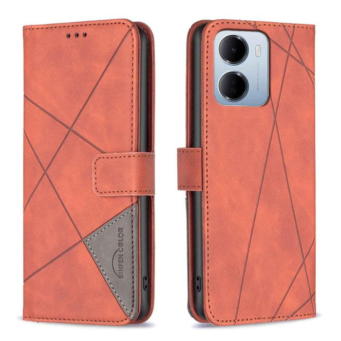 Funda de cuero para teléfono con textura de rombos y hebilla magnética, For Redmi K90 Max 5G, For Redmi A7 Pro 171mm / Poco C85x 5G, For Redmi 15a 5G, For Redmi Tubo 5 Max / Poco X8 Pro Max, For Redmi Tubo 5 / Poco X8 Pro 5G                            ...
