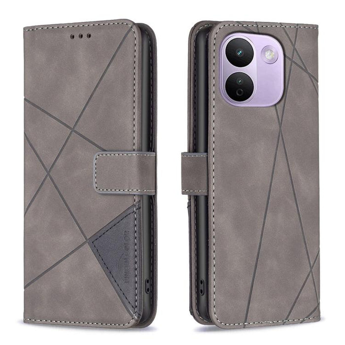 Funda de cuero para teléfono con textura de rombos y hebilla magnética, For Redmi K90 Max 5G, For Redmi A7 Pro 171mm / Poco C85x 5G, For Redmi 15a 5G, For Redmi Tubo 5 Max / Poco X8 Pro Max, For Redmi Tubo 5 / Poco X8 Pro 5G                            ...