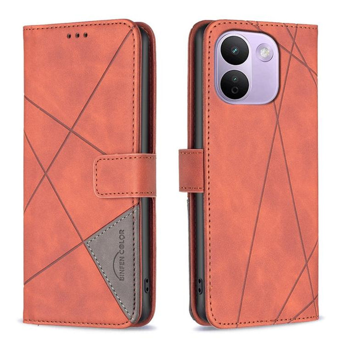 Funda de cuero para teléfono con textura de rombos y hebilla magnética, For Redmi K90 Max 5G, For Redmi A7 Pro 171mm / Poco C85x 5G, For Redmi 15a 5G, For Redmi Tubo 5 Max / Poco X8 Pro Max, For Redmi Tubo 5 / Poco X8 Pro 5G                            ...