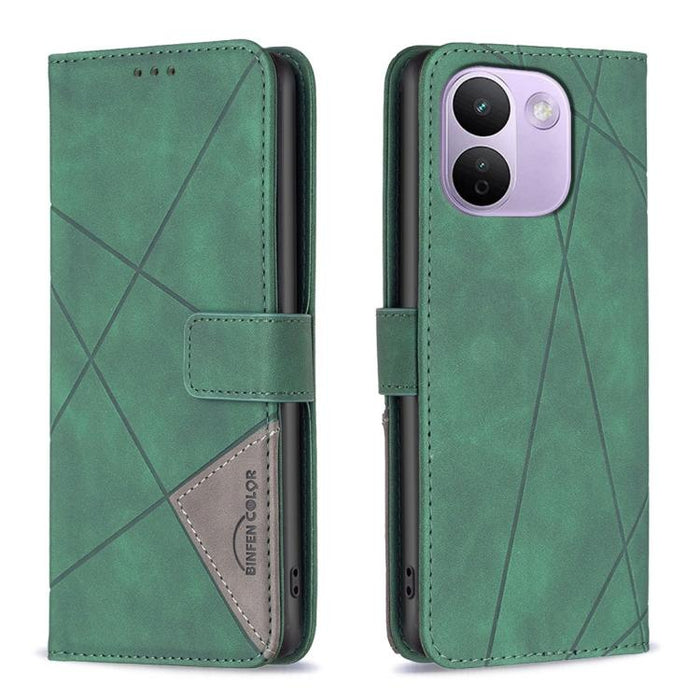 Funda de cuero para teléfono con textura de rombos y hebilla magnética, For Redmi K90 Max 5G, For Redmi A7 Pro 171mm / Poco C85x 5G, For Redmi 15a 5G, For Redmi Tubo 5 Max / Poco X8 Pro Max, For Redmi Tubo 5 / Poco X8 Pro 5G                            ...