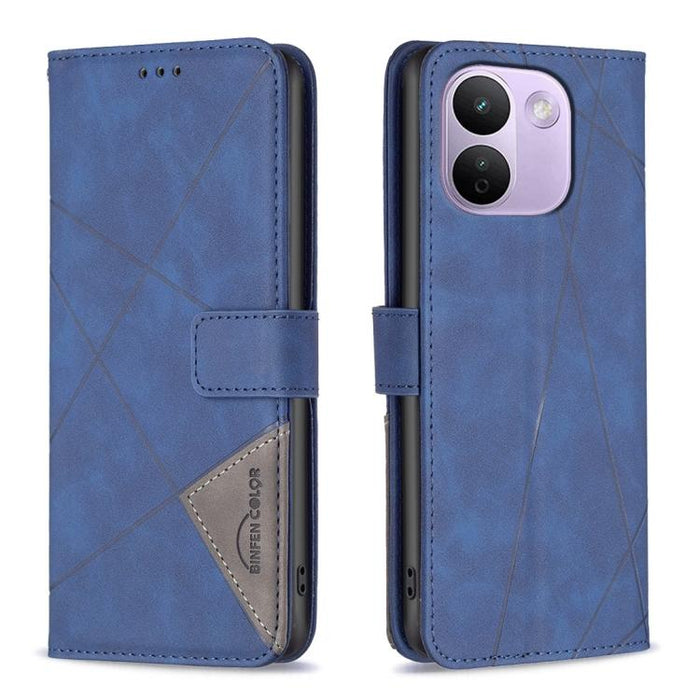 Funda de cuero para teléfono con textura de rombos y hebilla magnética, For Redmi K90 Max 5G, For Redmi A7 Pro 171mm / Poco C85x 5G, For Redmi 15a 5G, For Redmi Tubo 5 Max / Poco X8 Pro Max, For Redmi Tubo 5 / Poco X8 Pro 5G                            ...