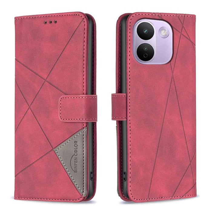 Funda de cuero para teléfono con textura de rombos y hebilla magnética, For Redmi K90 Max 5G, For Redmi A7 Pro 171mm / Poco C85x 5G, For Redmi 15a 5G, For Redmi Tubo 5 Max / Poco X8 Pro Max, For Redmi Tubo 5 / Poco X8 Pro 5G                            ...