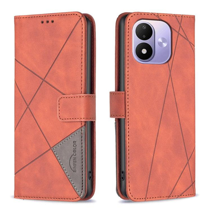 Funda de cuero para teléfono con textura de rombos y hebilla magnética, For Redmi K90 Max 5G, For Redmi A7 Pro 171mm / Poco C85x 5G, For Redmi 15a 5G, For Redmi Tubo 5 Max / Poco X8 Pro Max, For Redmi Tubo 5 / Poco X8 Pro 5G                            ...