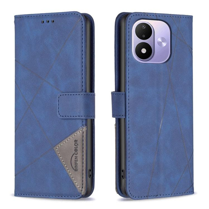 Funda de cuero para teléfono con textura de rombos y hebilla magnética, For Redmi K90 Max 5G, For Redmi A7 Pro 171mm / Poco C85x 5G, For Redmi 15a 5G, For Redmi Tubo 5 Max / Poco X8 Pro Max, For Redmi Tubo 5 / Poco X8 Pro 5G                            ...
