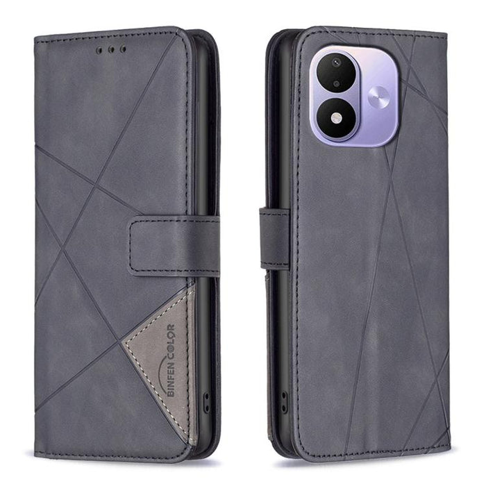 Funda de cuero para teléfono con textura de rombos y hebilla magnética, For Redmi K90 Max 5G, For Redmi A7 Pro 171mm / Poco C85x 5G, For Redmi 15a 5G, For Redmi Tubo 5 Max / Poco X8 Pro Max, For Redmi Tubo 5 / Poco X8 Pro 5G                            ...