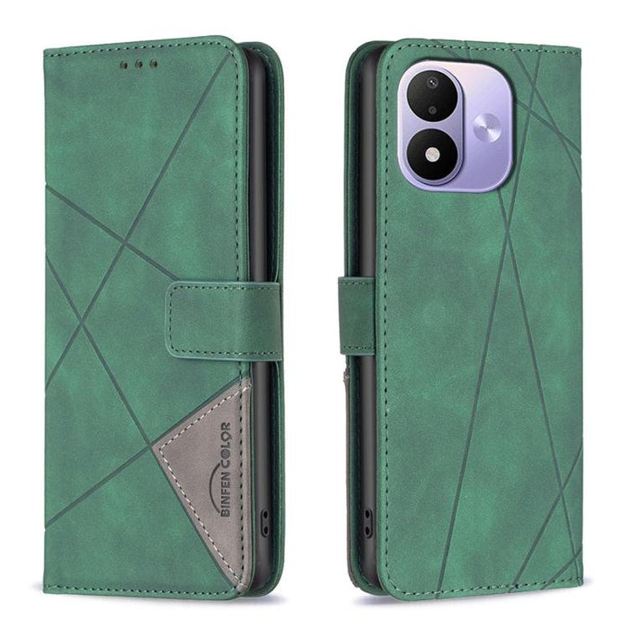 Funda de cuero para teléfono con textura de rombos y hebilla magnética, For Redmi K90 Max 5G, For Redmi A7 Pro 171mm / Poco C85x 5G, For Redmi 15a 5G, For Redmi Tubo 5 Max / Poco X8 Pro Max, For Redmi Tubo 5 / Poco X8 Pro 5G                            ...