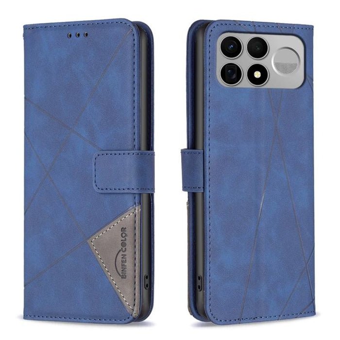 Funda de cuero para teléfono con textura de rombos y hebilla magnética, For Redmi K90 Max 5G, For Redmi A7 Pro 171mm / Poco C85x 5G, For Redmi 15a 5G, For Redmi Tubo 5 Max / Poco X8 Pro Max, For Redmi Tubo 5 / Poco X8 Pro 5G                            ...