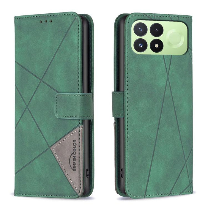 Funda de cuero para teléfono con textura de rombos y hebilla magnética, For Redmi K90 Max 5G, For Redmi A7 Pro 171mm / Poco C85x 5G, For Redmi 15a 5G, For Redmi Tubo 5 Max / Poco X8 Pro Max, For Redmi Tubo 5 / Poco X8 Pro 5G                            ...