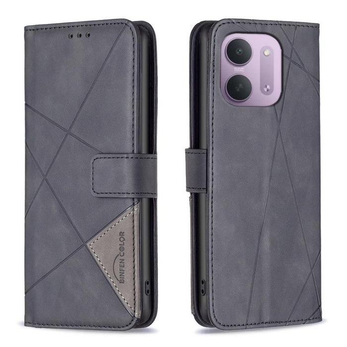 Funda de cuero para teléfono con textura de rombos y hebilla magnética, For Redmi K90 Max 5G, For Redmi A7 Pro 171mm / Poco C85x 5G, For Redmi 15a 5G, For Redmi Tubo 5 Max / Poco X8 Pro Max, For Redmi Tubo 5 / Poco X8 Pro 5G                            ...