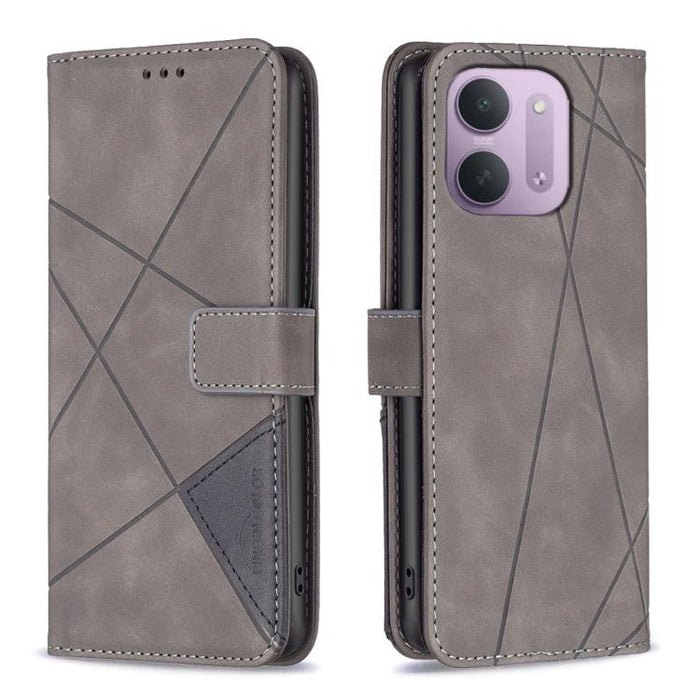 Funda de cuero para teléfono con textura de rombos y hebilla magnética, For Redmi K90 Max 5G, For Redmi A7 Pro 171mm / Poco C85x 5G, For Redmi 15a 5G, For Redmi Tubo 5 Max / Poco X8 Pro Max, For Redmi Tubo 5 / Poco X8 Pro 5G                            ...