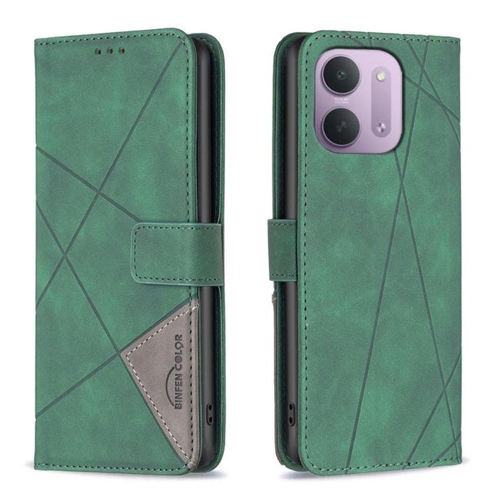 Funda de cuero para teléfono con textura de rombos y hebilla magnética, For Redmi K90 Max 5G, For Redmi A7 Pro 171mm / Poco C85x 5G, For Redmi 15a 5G, For Redmi Tubo 5 Max / Poco X8 Pro Max, For Redmi Tubo 5 / Poco X8 Pro 5G                            ...