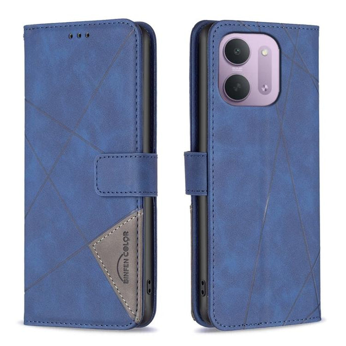 Funda de cuero para teléfono con textura de rombos y hebilla magnética, For Redmi K90 Max 5G, For Redmi A7 Pro 171mm / Poco C85x 5G, For Redmi 15a 5G, For Redmi Tubo 5 Max / Poco X8 Pro Max, For Redmi Tubo 5 / Poco X8 Pro 5G                            ...