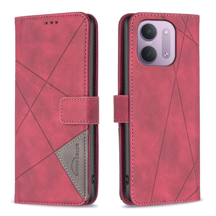 Funda de cuero para teléfono con textura de rombos y hebilla magnética, For Redmi K90 Max 5G, For Redmi A7 Pro 171mm / Poco C85x 5G, For Redmi 15a 5G, For Redmi Tubo 5 Max / Poco X8 Pro Max, For Redmi Tubo 5 / Poco X8 Pro 5G                            ...
