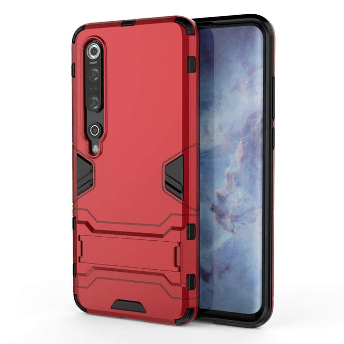 Para Xiaomi Mi 10 Pro 5G PC + TPU Funda protectora anticaída con soporte invisible