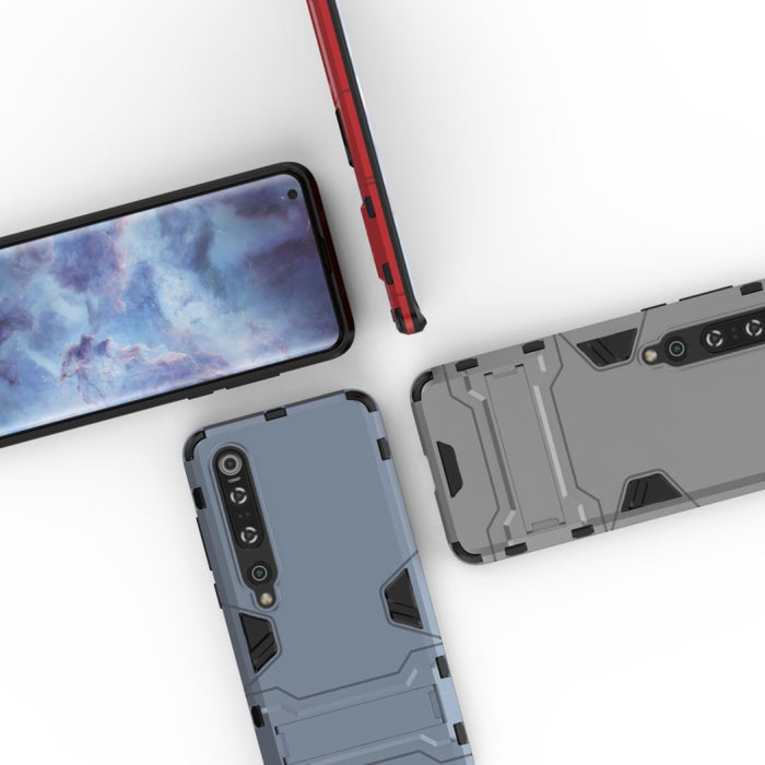 Para Xiaomi Mi 10 Pro 5G PC + TPU Funda protectora anticaída con soporte invisible