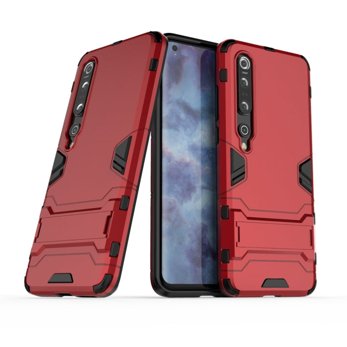 Para Xiaomi Mi 10 Pro 5G PC + TPU Funda protectora anticaída con soporte invisible