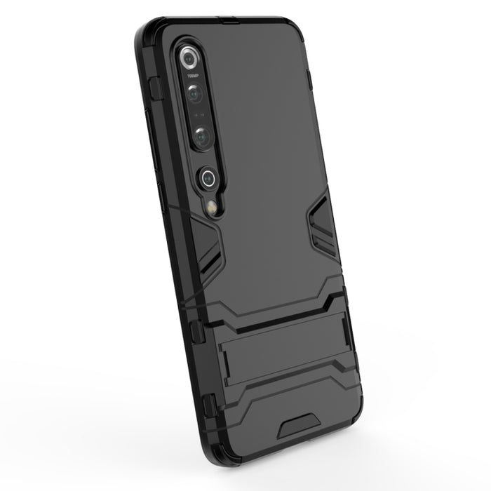 Para Xiaomi Mi 10 Pro 5G PC + TPU Funda protectora anticaída con soporte invisible