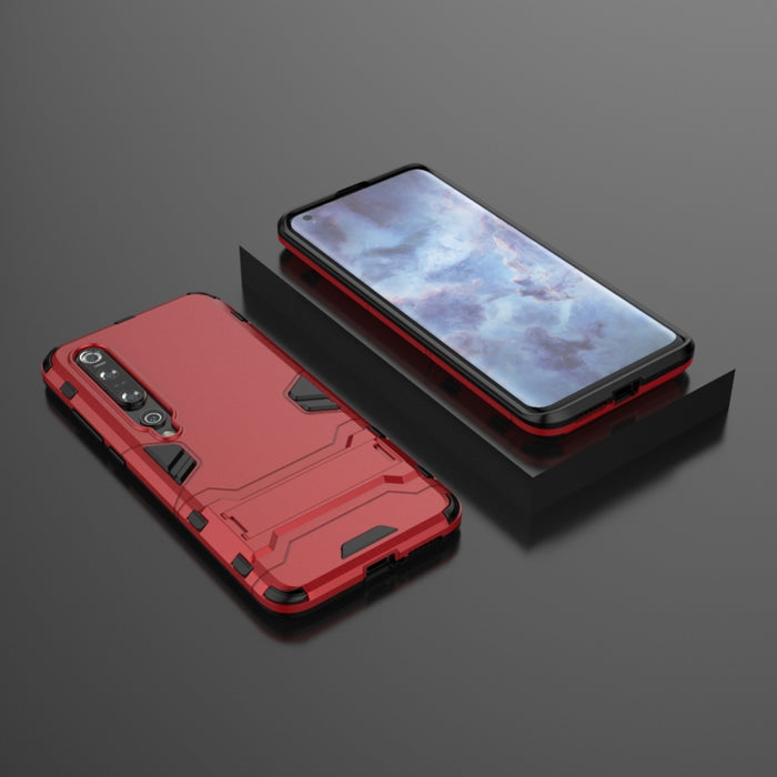 Para Xiaomi Mi 10 Pro 5G PC + TPU Funda protectora anticaída con soporte invisible
