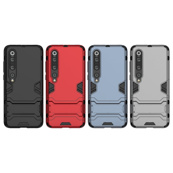 Para Xiaomi Mi 10 Pro 5G PC + TPU Funda protectora anticaída con soporte invisible
