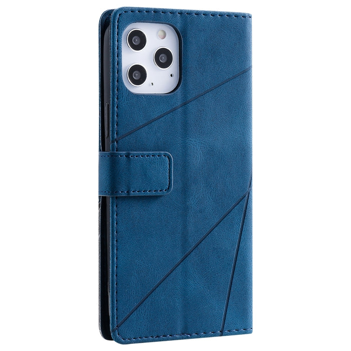 Estuche de cuero con tapa horizontal con empalme de sensación de piel con soporte y ranuras para tarjetas y billetera y marco de fotos