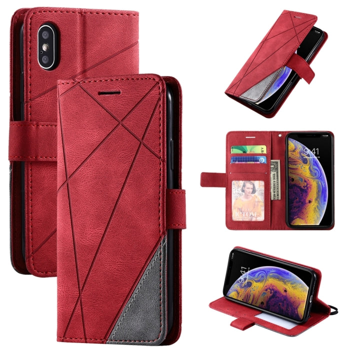 Estuche de cuero con tapa horizontal con empalme de sensación de piel con soporte y ranuras para tarjetas y billetera y marco de fotos