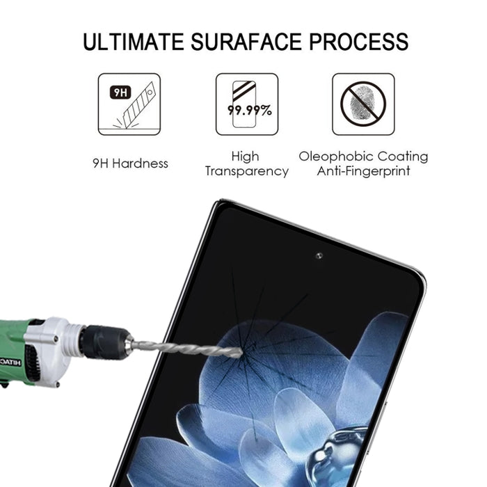 Película de vidrio templado protectora de pantalla de cobertura total con pegamento completo, For Xiaomi Mix Fold 4
