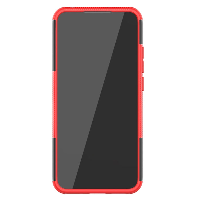 Funda protectora de TPU + PC a prueba de golpes con textura de neumático con soporte, For Xiaomi Redmi 9C