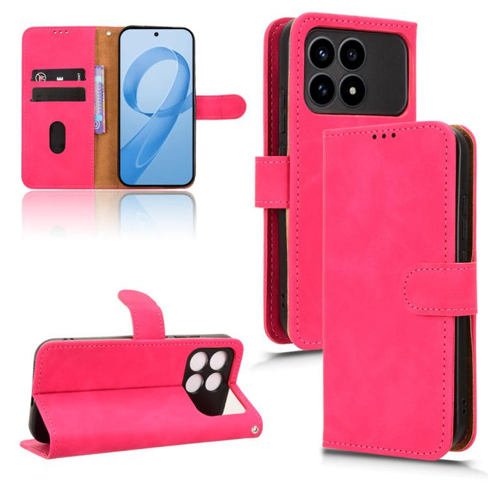 Funda de teléfono de cuero con tapa magnética Skin Feel, For Redmi A7 Pro 171mm / Poco C85x 5G, For Redmi 15a 5G, For Redmi Turbo 5 Max 5G / Poco X8 Pro Max 5G, For Redmi K90 Pro Max / Poco F8 Ultra, For Redmi Note 15 Pro 4G Global 163.2mm             ...