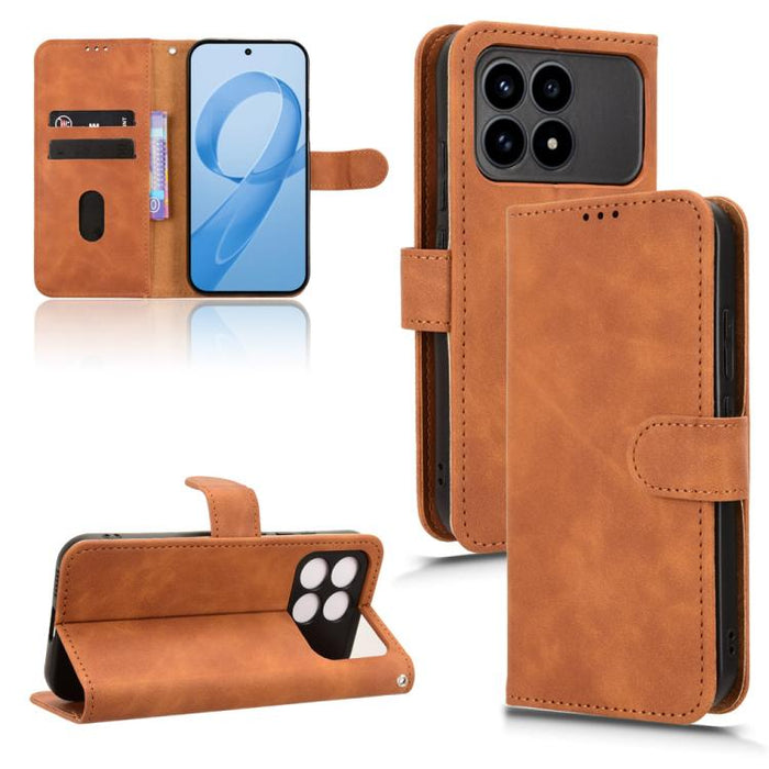 Funda de teléfono de cuero con tapa magnética Skin Feel, For Redmi A7 Pro 171mm / Poco C85x 5G, For Redmi 15a 5G, For Redmi Turbo 5 Max 5G / Poco X8 Pro Max 5G, For Redmi K90 Pro Max / Poco F8 Ultra, For Redmi Note 15 Pro 4G Global 163.2mm             ...