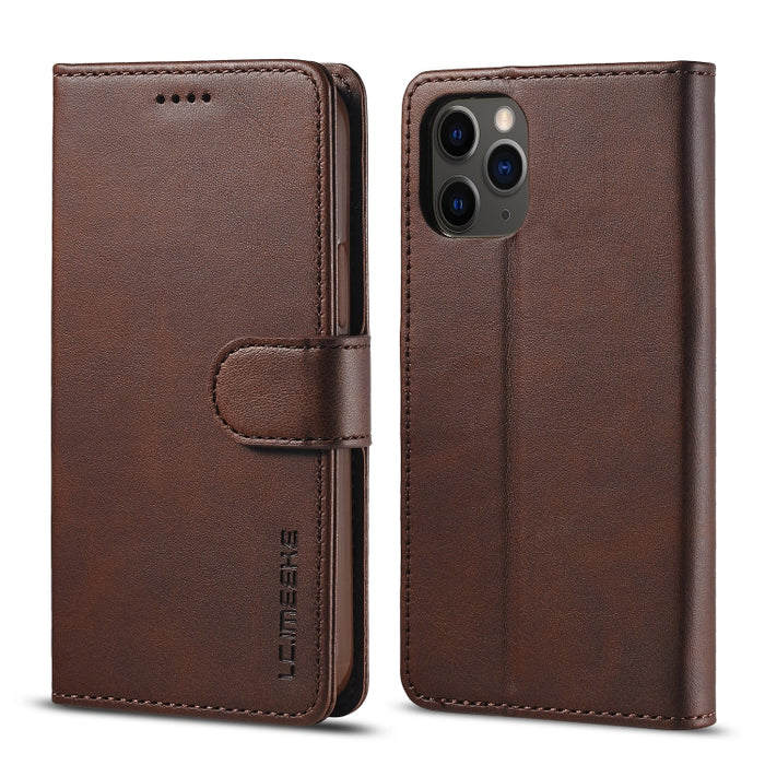 LC.IMEEKE Estuche de cuero con tapa horizontal con textura de becerro con soporte y ranuras para tarjetas y billetera, For Xiaomi Redmi 9A, For iPhone 12 mini, For iPhone 12 / 12 Pro, For iPhone 12 Pro Max