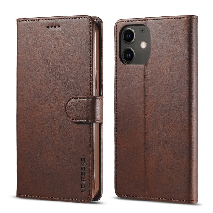 LC.IMEEKE Estuche de cuero con tapa horizontal con textura de becerro con soporte y ranuras para tarjetas y billetera, For Xiaomi Redmi 9A, For iPhone 12 mini, For iPhone 12 / 12 Pro, For iPhone 12 Pro Max
